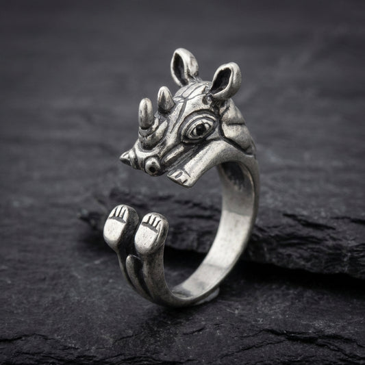 Antique Silver Rhino Ring 16209797