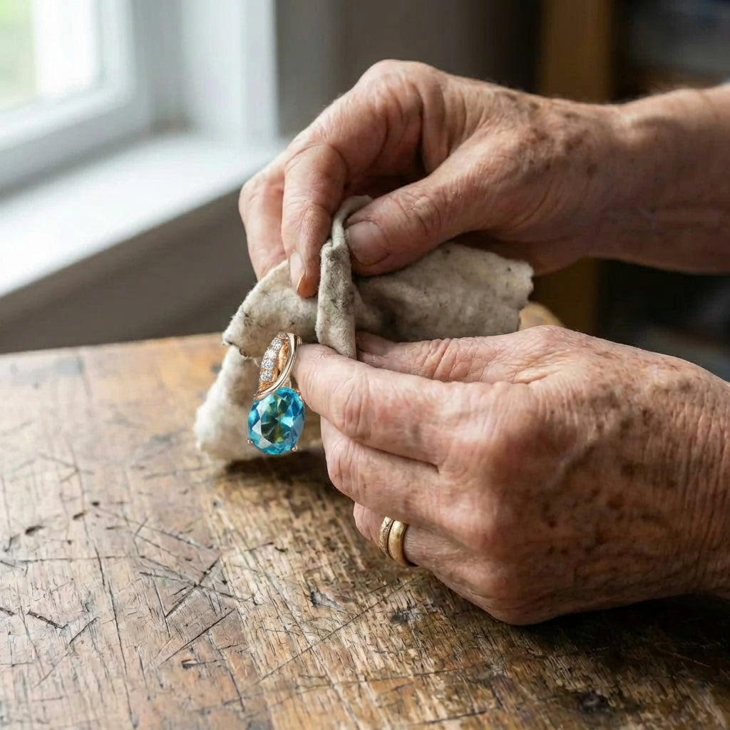 Aqua Blue Zircon Oval Stone Earrings