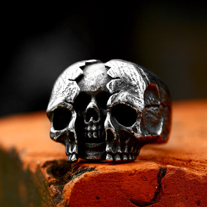 Steel Warrior Jewelry European And American Punk Jewelry Domineering Men's Skull Ring Ring Spot