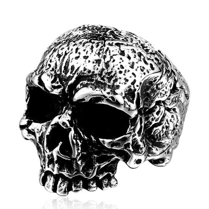 Steel Warrior Jewelry European And American Punk Jewelry Domineering Men's Skull Ring Ring Spot