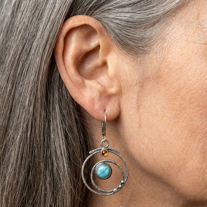 Blue Stone Earrings