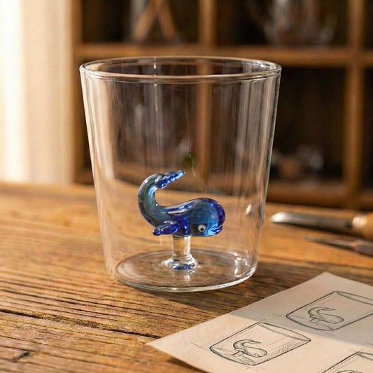 Blue Whale Figure Double Wall Tumbler