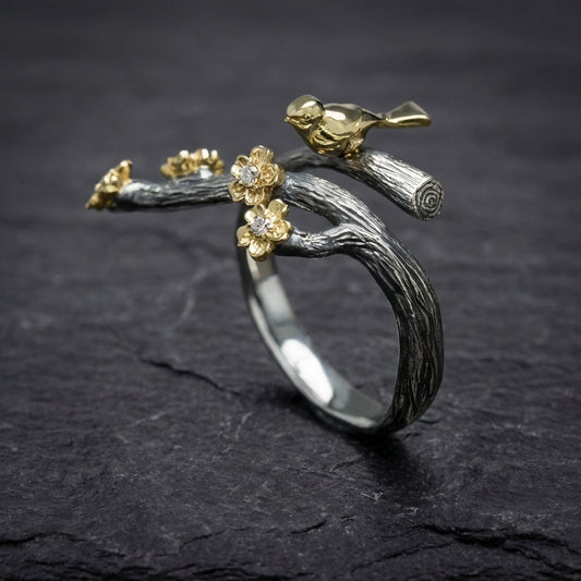 Bohemian Bird Branch Ring 86416615