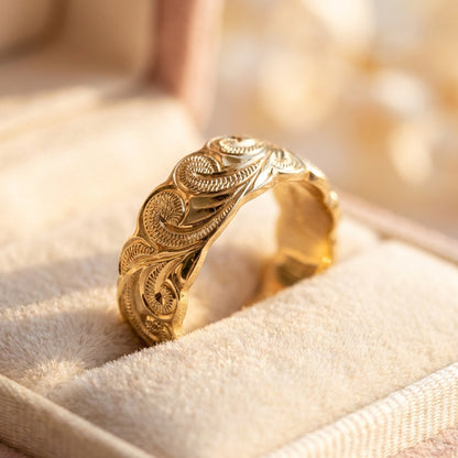 Bohemian Floral Gold Ring
