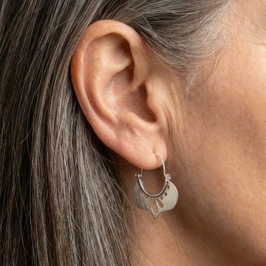 Bohemian Heart Hoop Earrings