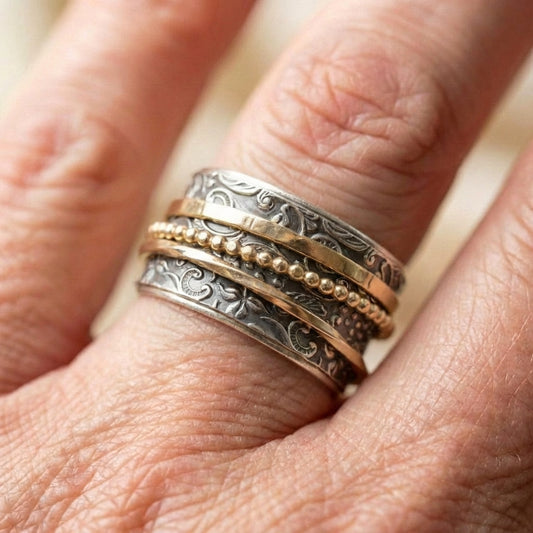 Bohemian Ornate Silver Ring