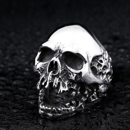 Steel Warrior Jewelry European And American Punk Jewelry Domineering Men's Skull Ring Ring Spot