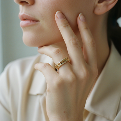 Bright Hollow Gold Ring