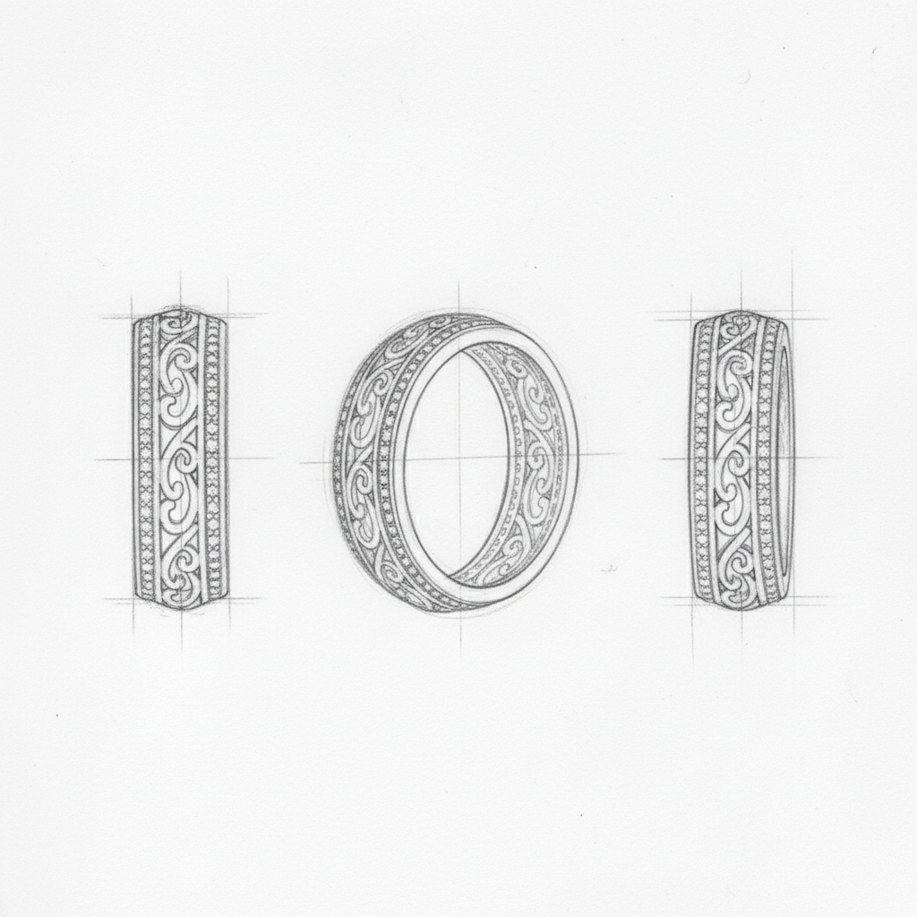 Bright Hollow Gold Ring
