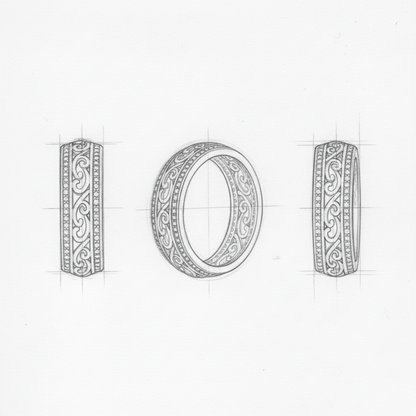 Bright Hollow Gold Ring