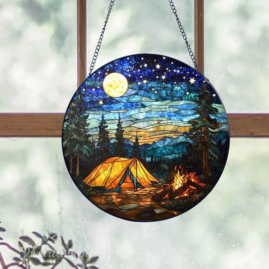 Camping Under Stars Suncatcher