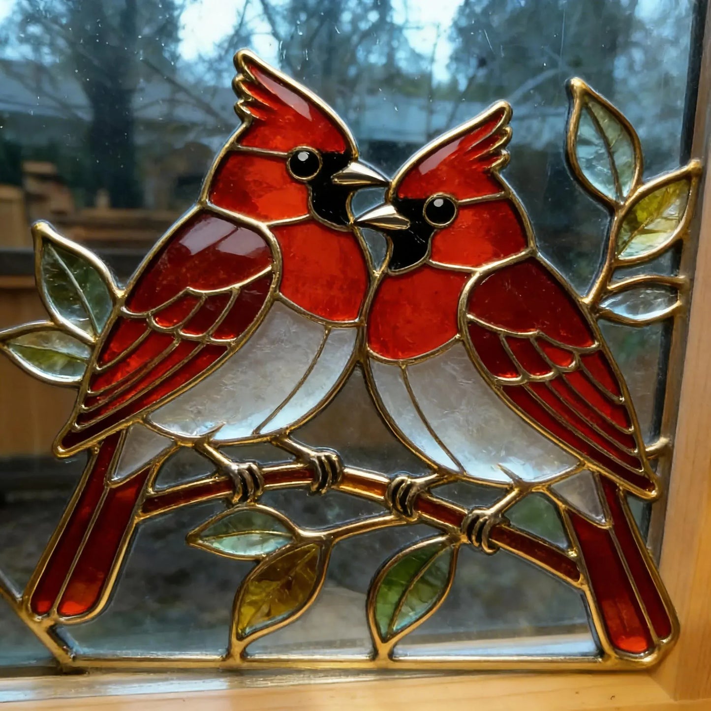 Cardinal Pair Window Hanging