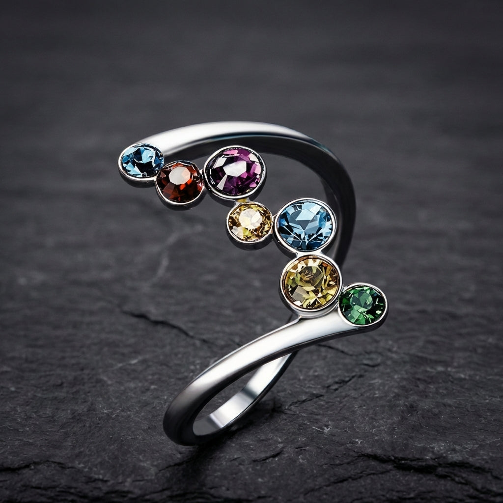 Colorful Crystal Statement Ring 65564680