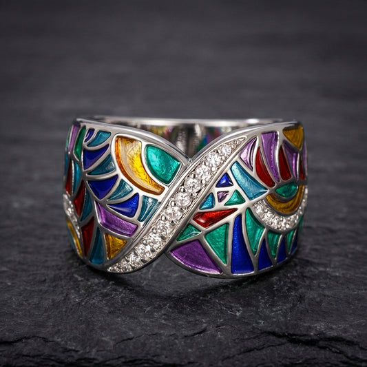 Colorful Gemstone Statement Ring 36685160