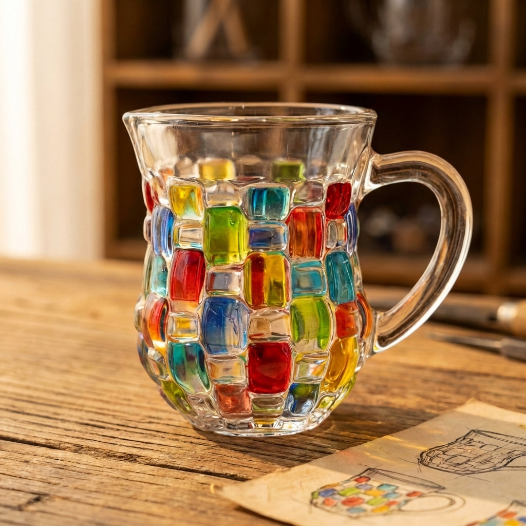 Colorful Stained Glass Mosaic Mug