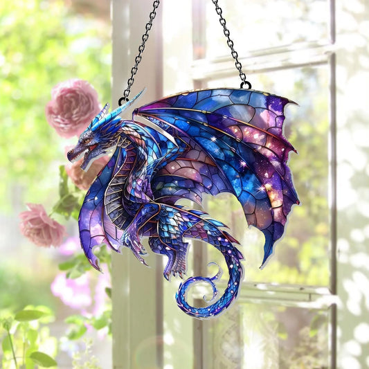Cosmic Galaxy Dragon Suncatcher