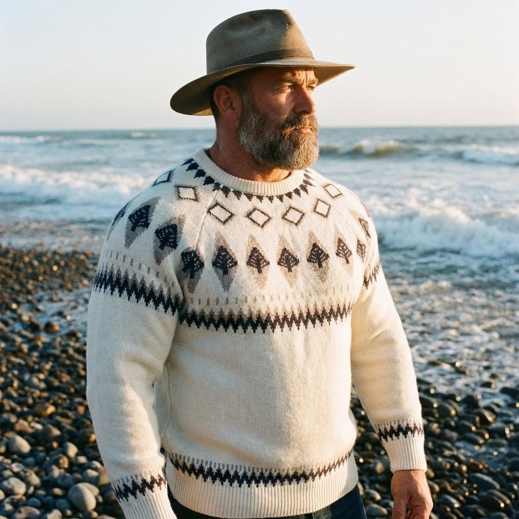 Cream Woodland Fair Isle Crewneck