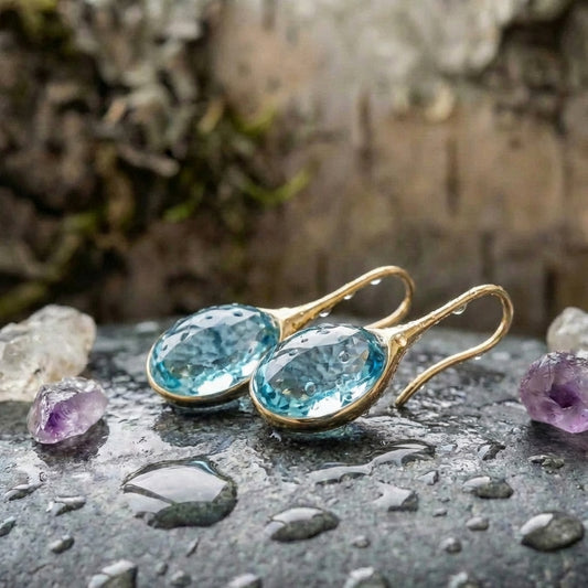 Crystal Drop Earrings In Gold And Silver