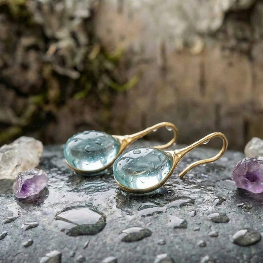 Crystal Drop Earrings In Gold And Silver