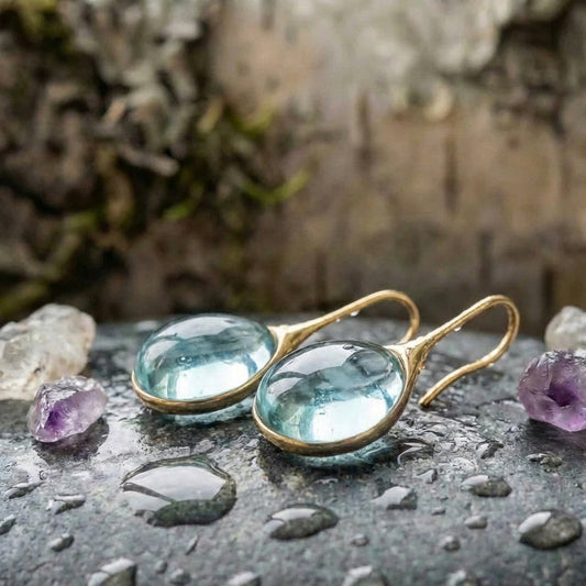 Crystal Drop Earrings In Gold And Silver