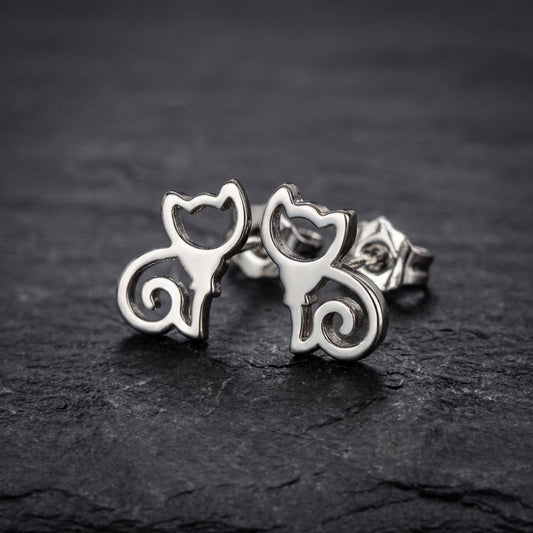 Cute Cat Heart Earrings 32888639