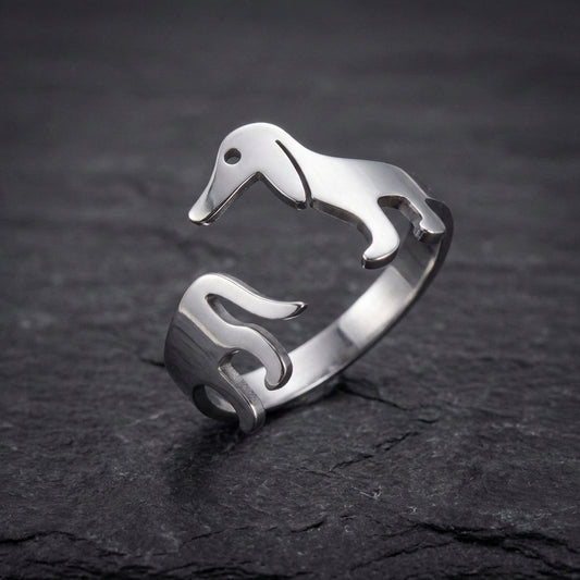 Cute Dachshund Dog Ring 08302839