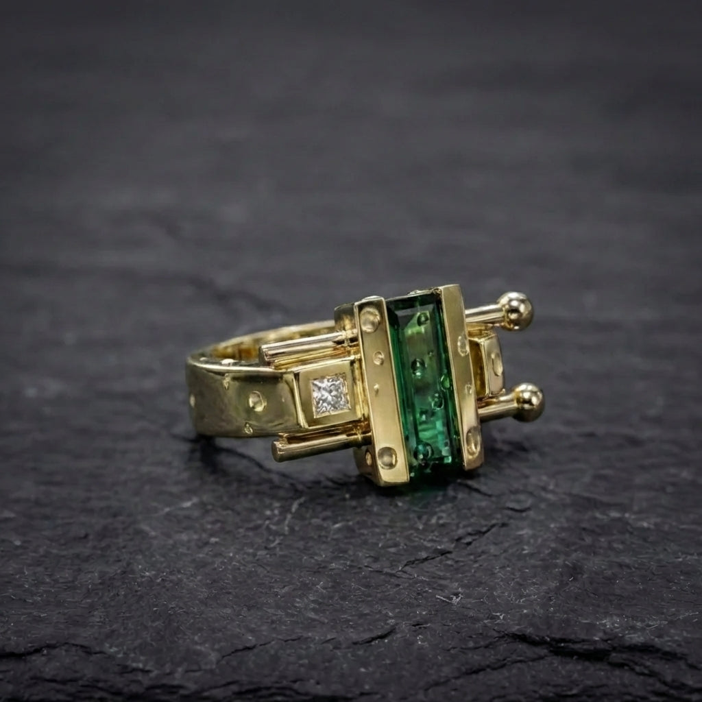 Delicate Artisan Gold Ring