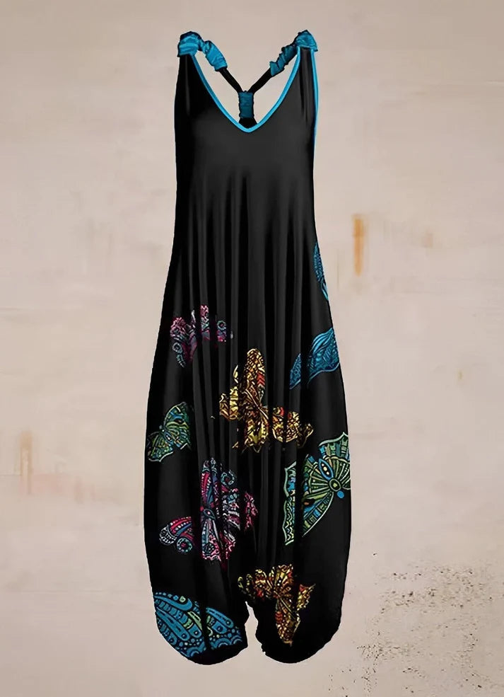 Romper Black With Butterfly Embroidery