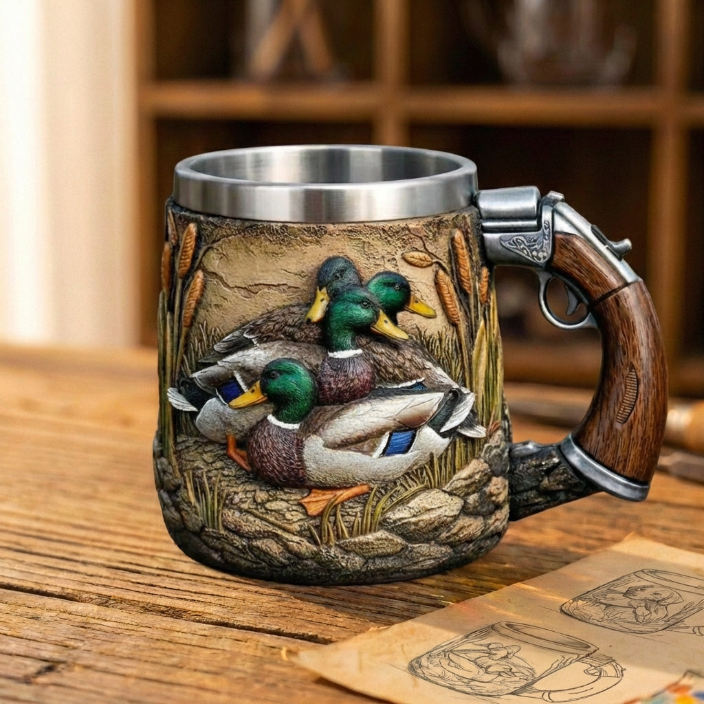 Duck Hunter Shotgun Handle Mug