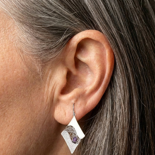 Elegant Amethyst Filigree Silver