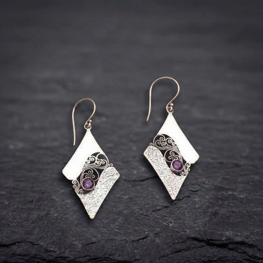 Elegant Amethyst Filigree Silver