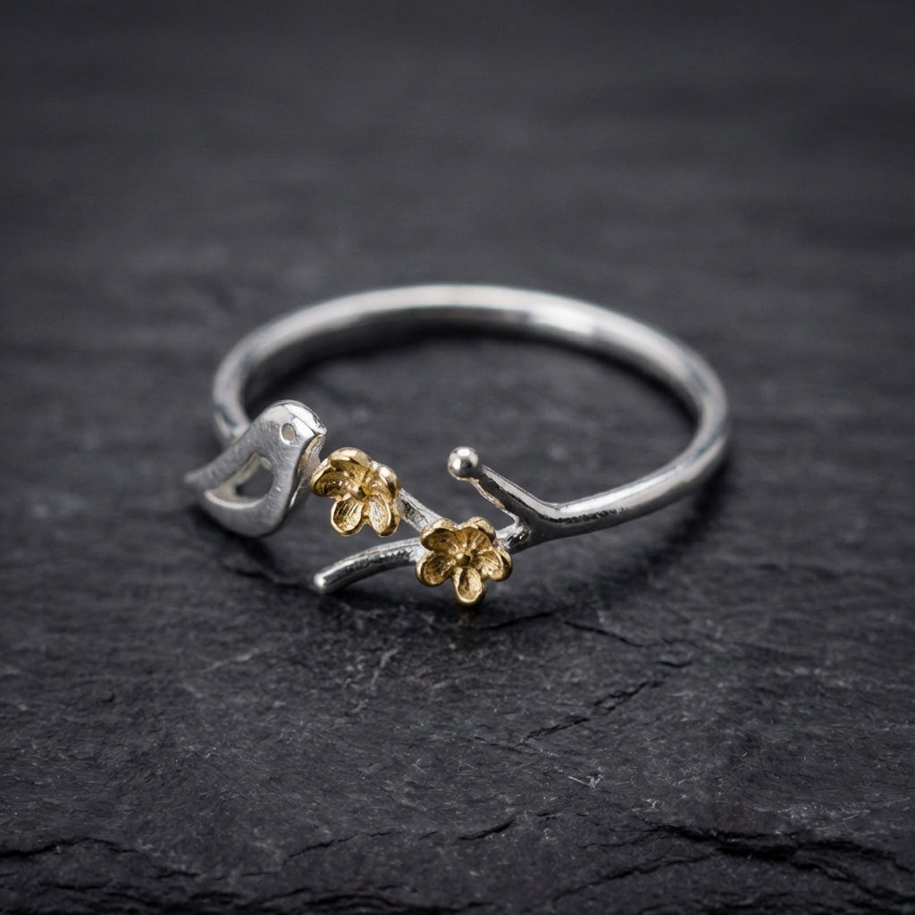 Elegant Bird Flower Ring 99420648