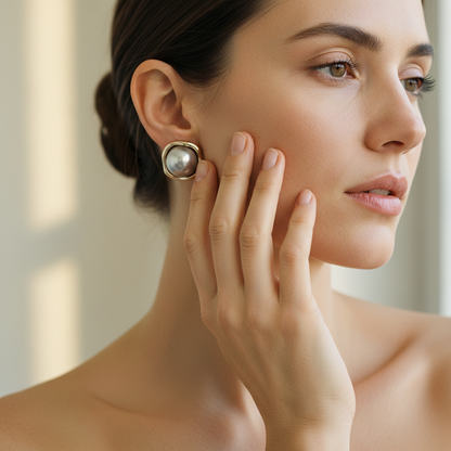 Elegant Black Pearl Earrings