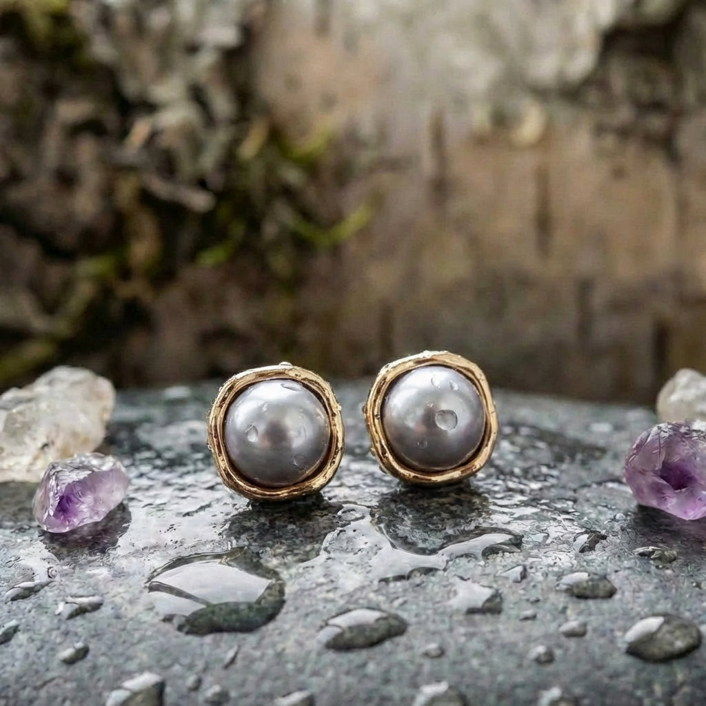 Elegant Black Pearl Earrings