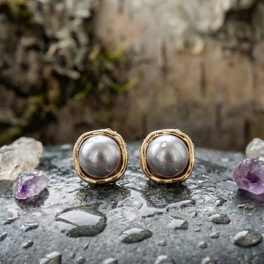 Elegant Black Pearl Earrings