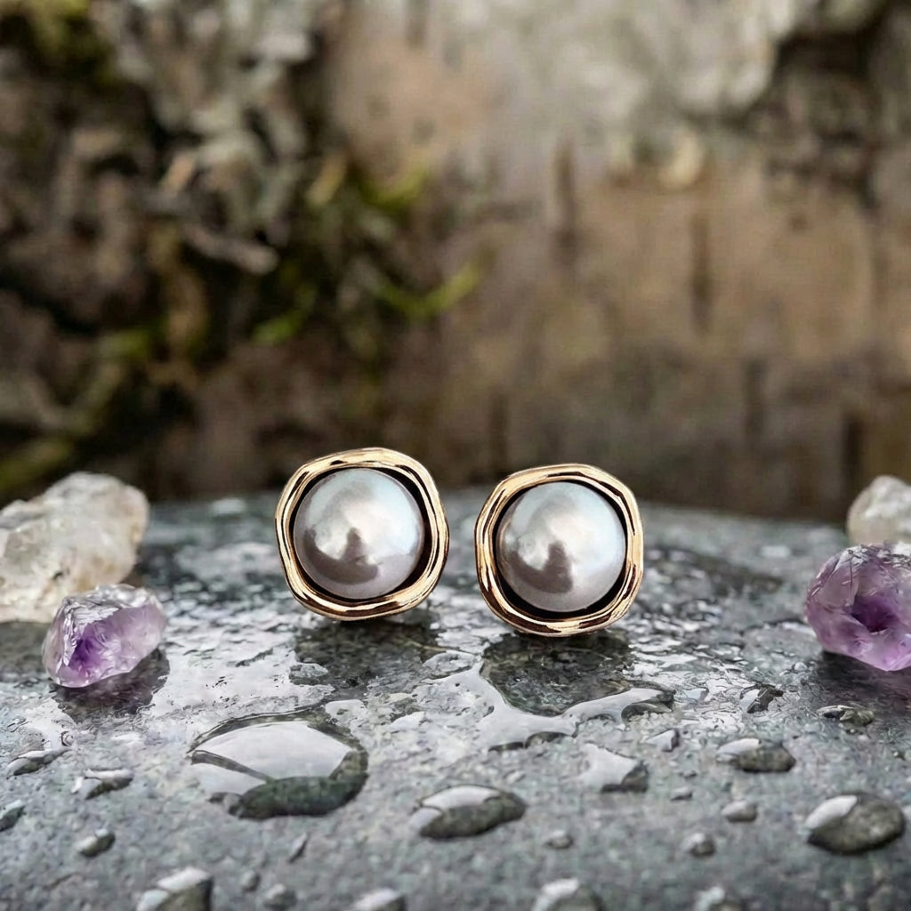 Elegant Black Pearl Earrings