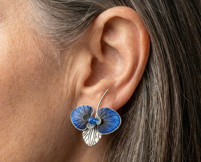 Elegant Blue Butterfly Earrings