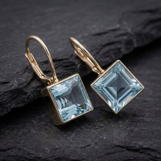 Elegant Blue Crystal Earrings 02110778