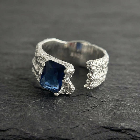 Elegant Blue Cz Ring 32273012