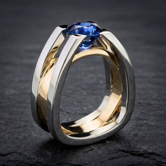 Elegant Blue Sapphire Ring 06763826