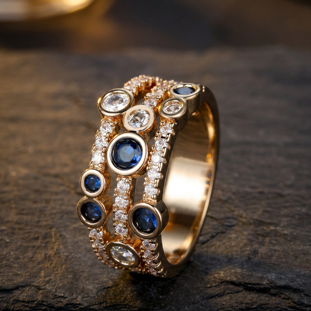 Elegant Blue Sapphire Ring 10850571