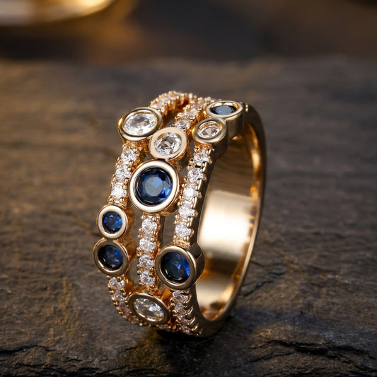 Elegant Blue Sapphire Ring 10850571