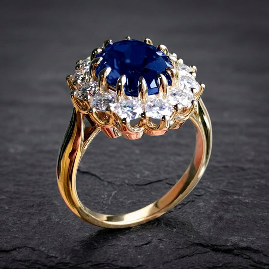 Elegant Blue Sapphire Ring 25292312