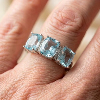 Elegant Blue Topaz Ring