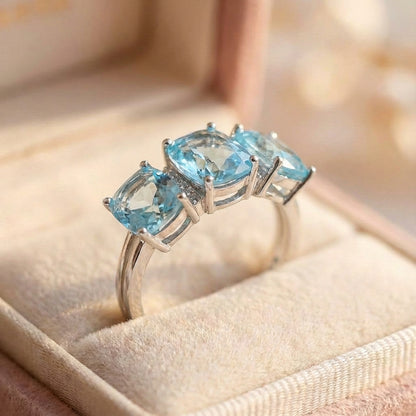 Elegant Blue Topaz Ring
