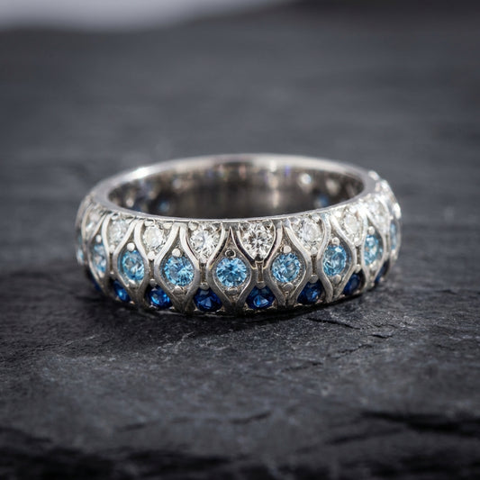 Elegant Blue Zirconia Ring 51985981