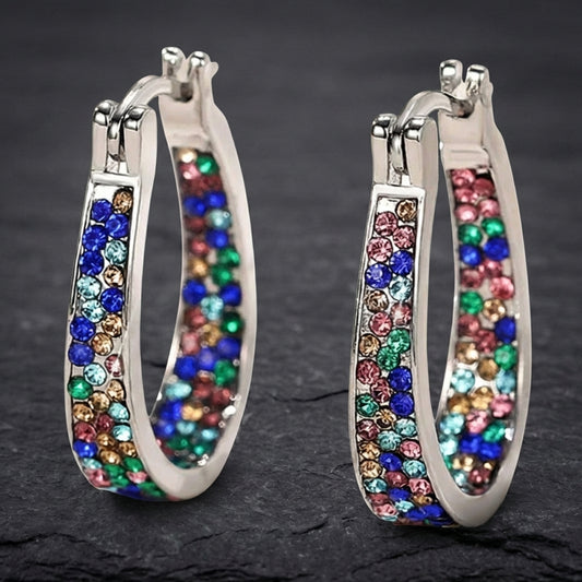 Elegant Colorful Crystal Earrings 35513985