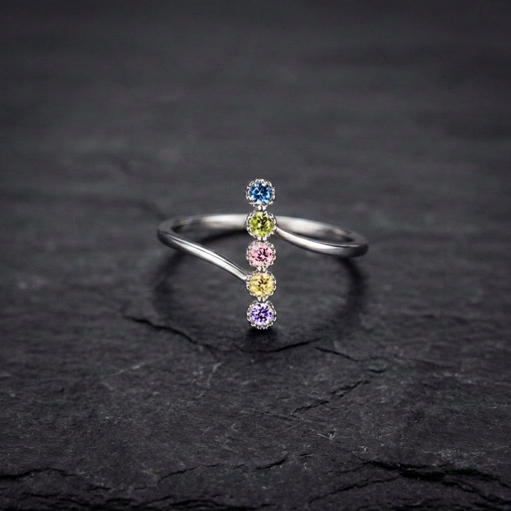 Elegant Colorful Cubic Zirconia Ring 56157452