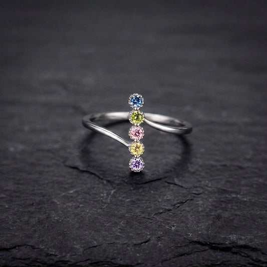 Elegant Colorful Cubic Zirconia Ring 56157452
