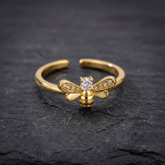 Elegant Crystal Bee Ring 03158968